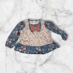 Matilda Jane Blue and Cream Floral Blouse
